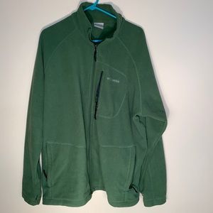 Columbia green long sleeve full zip fleece XXL